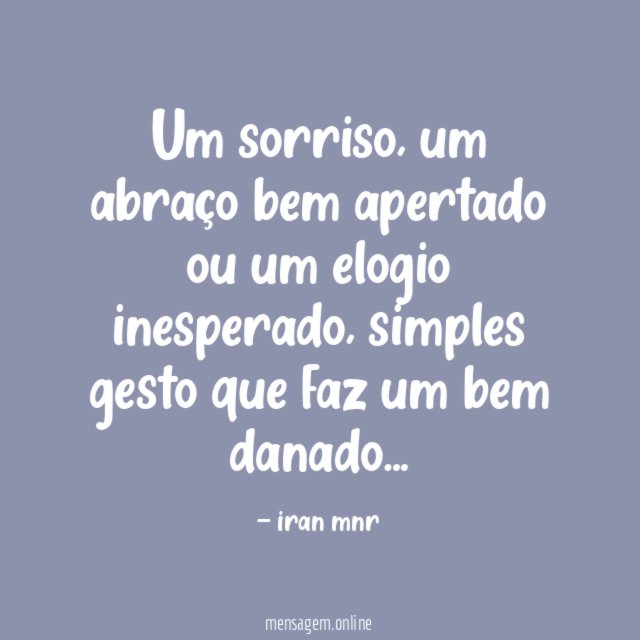 Um sorriso