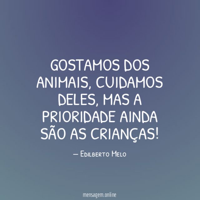 Gostamos dos animais