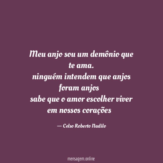 meu anjo sou um demônio que te ama
