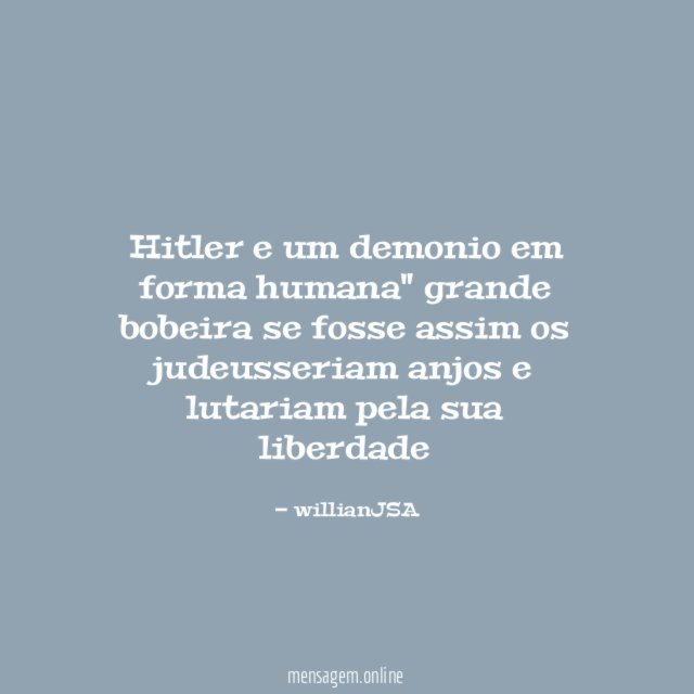 Hitler e um demonio em forma humana" grande