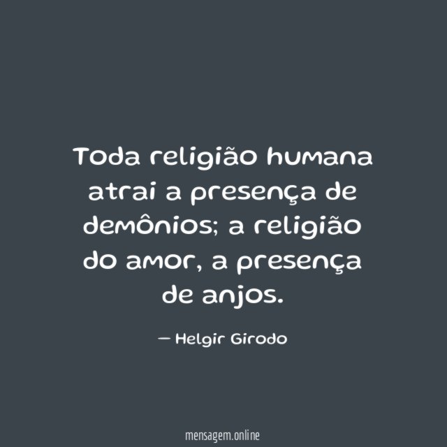 Toda religião humana atrai a presença de demônios