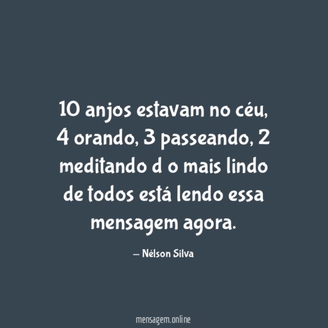 10 anjos estavam no céu