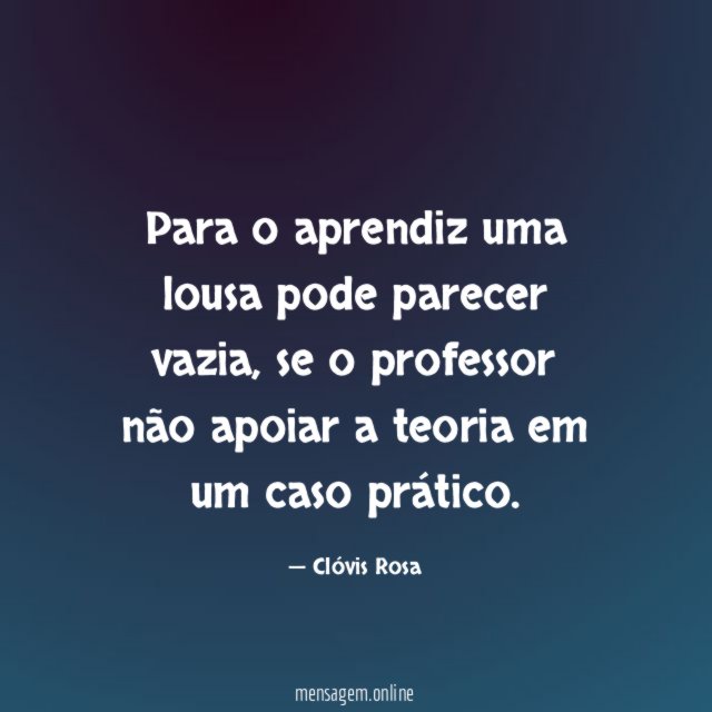 Para o aprendiz uma lousa pode parecer vazia