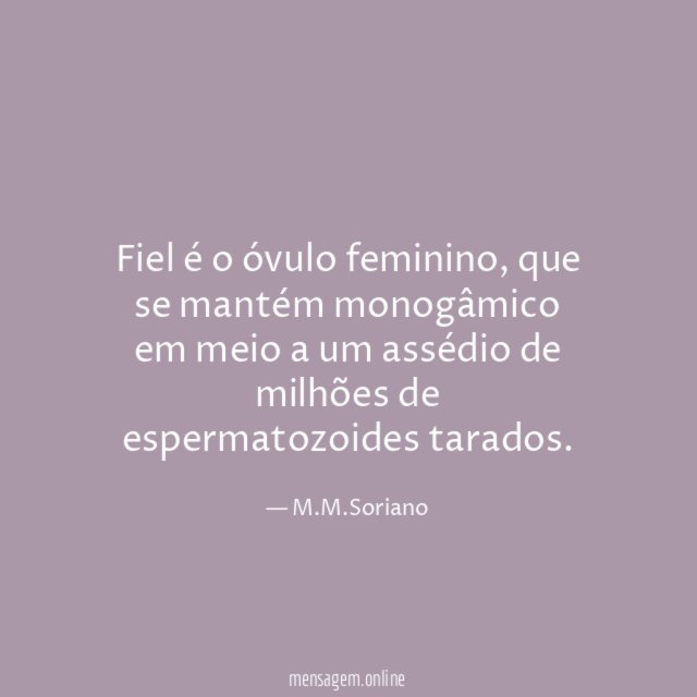 Fiel é o óvulo feminino