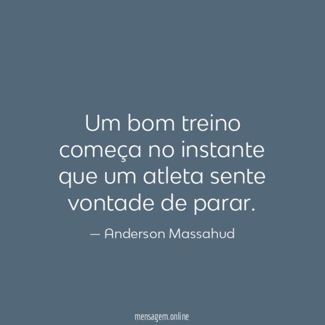 Um bom treino começa no instante que um