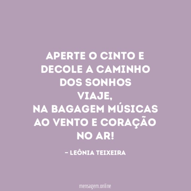 Aperte o cinto e decole a caminho dos sonhos viaje