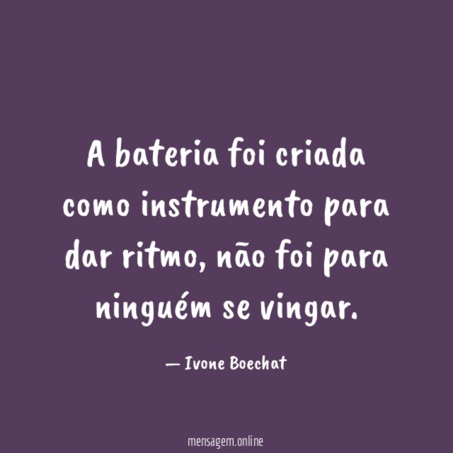 A bateria foi criada como instrumento para dar ritmo
