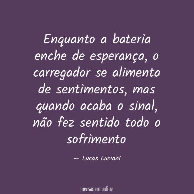Enquanto a bateria enche de esperança