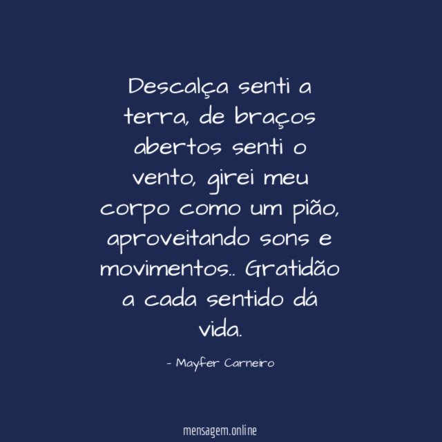 Descalça senti a terra