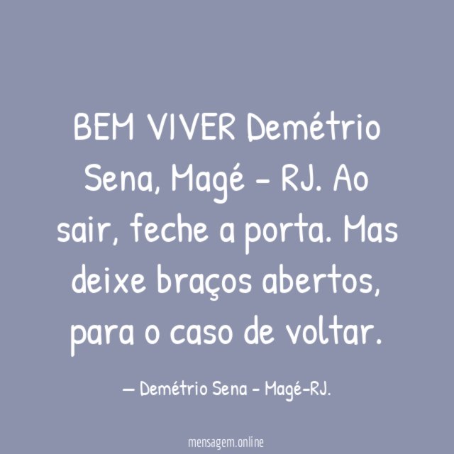 BEM VIVER