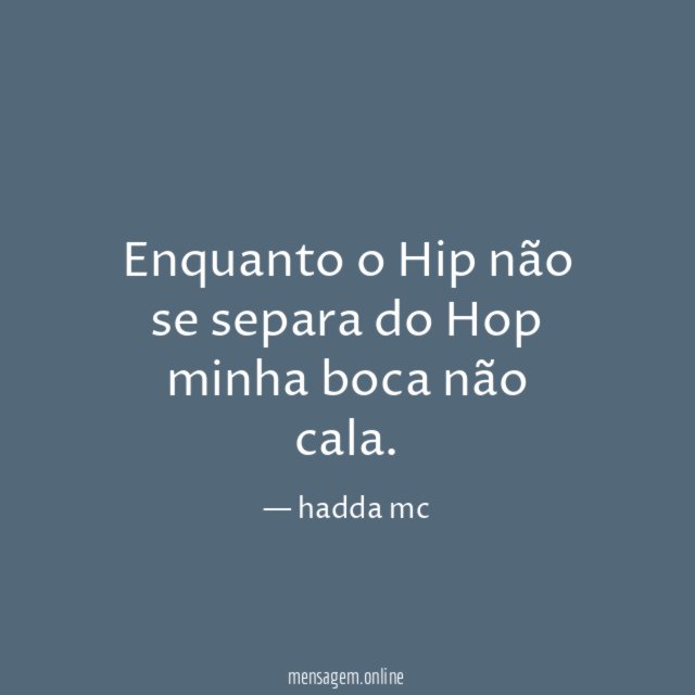 Enquanto o Hip não se separa do Hop