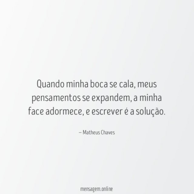 Quando minha boca se cala