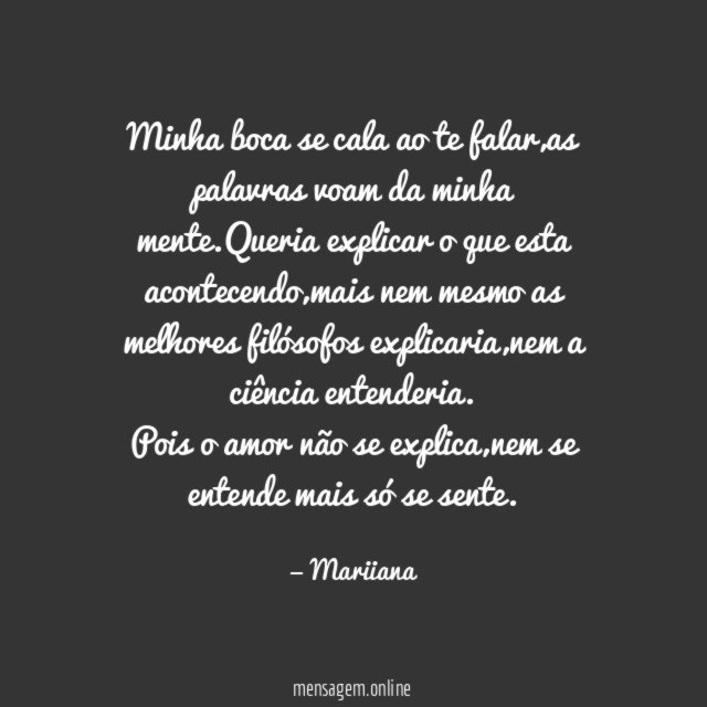 Minha boca se cala ao te falar