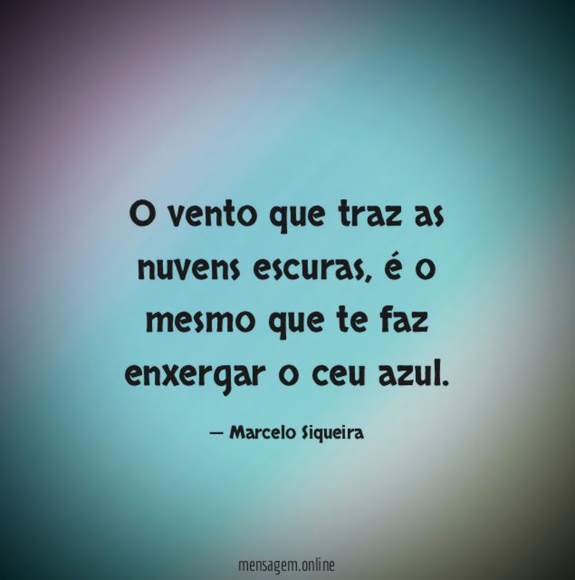 O vento que traz as nuvens escuras