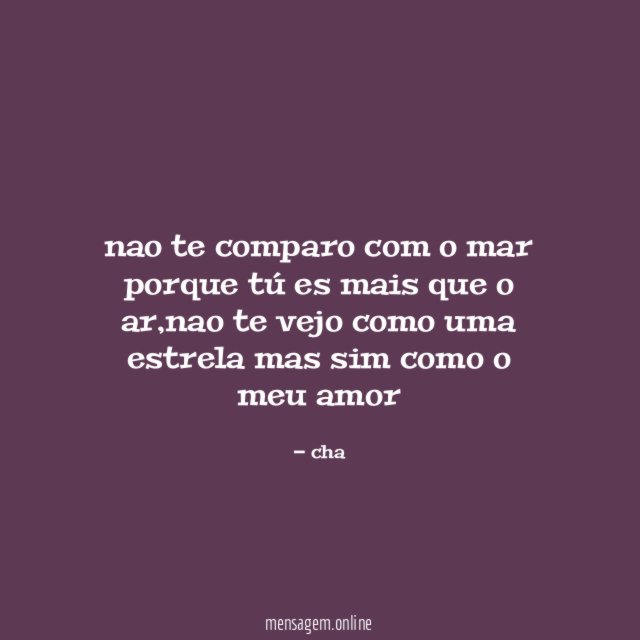 nao te comparo com o mar porque tú