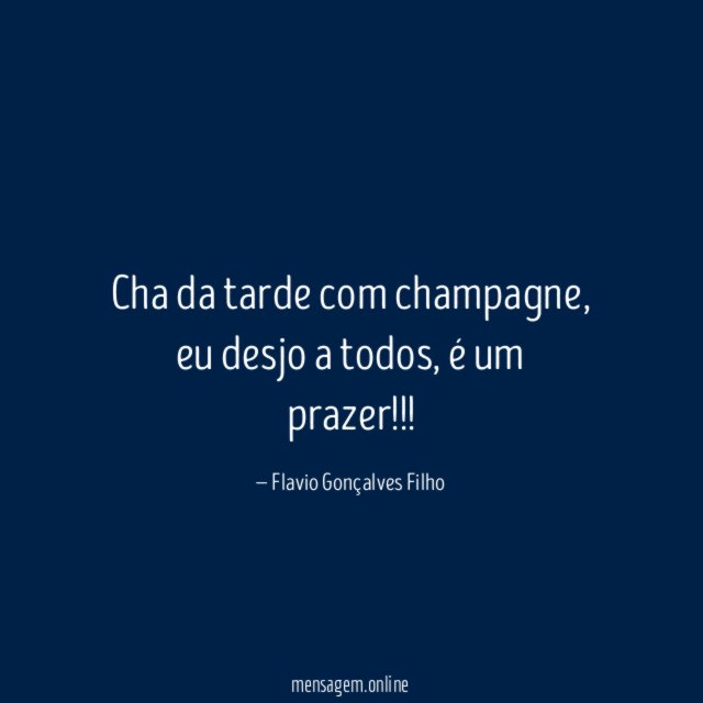 Cha da tarde com champagne