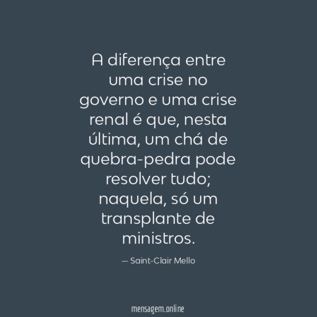 A diferença entre uma crise no governo