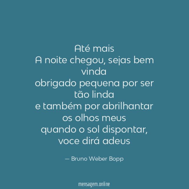 Até mais