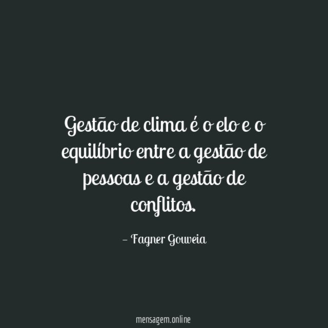 Gestão de clima é o elo