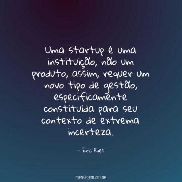 Uma startup é uma instituição