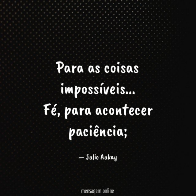 Para as coisas impossíveis