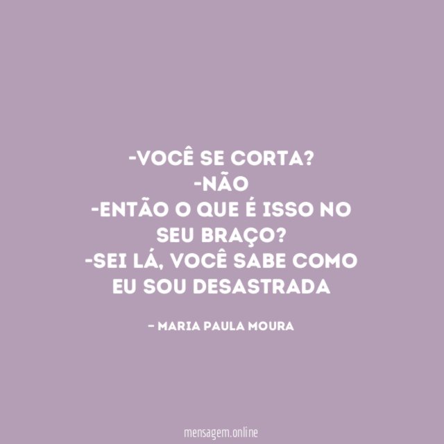 Você se corta