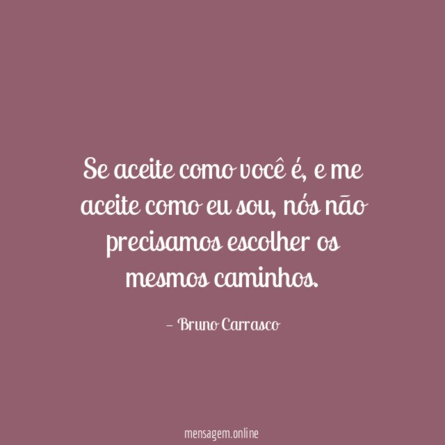Se aceite como você é
