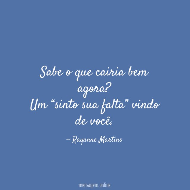 Sabe o que cairia bem agora