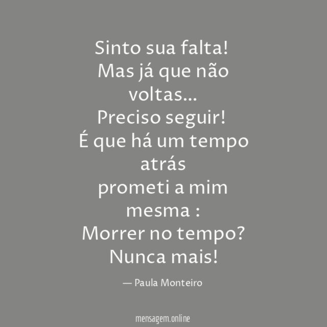 Sinto sua falta