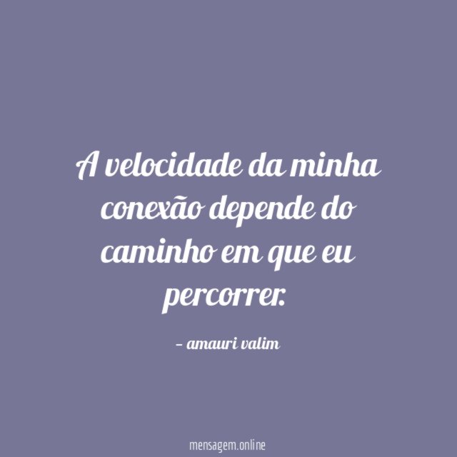 A velocidade da minha conexão depende do caminho