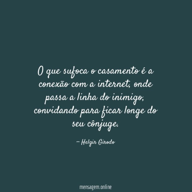 O que sufoca o casamento é a conexão com a internet