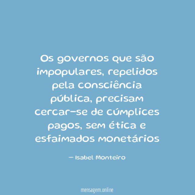 Os governos que são impopulares