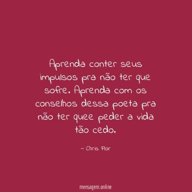 Aprenda conter seus impulsos pra não ter que sofre