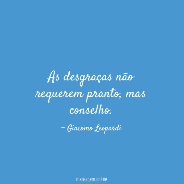 As desgraças não requerem pranto