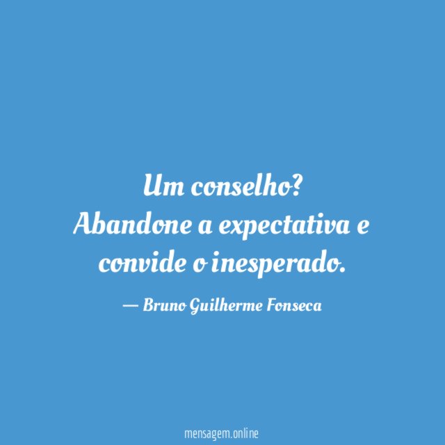 Um conselho