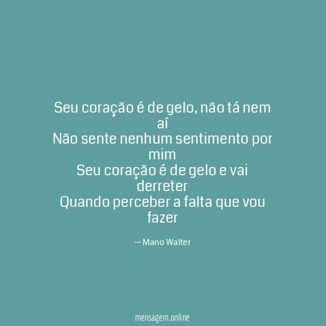 Seu coração é de gelo