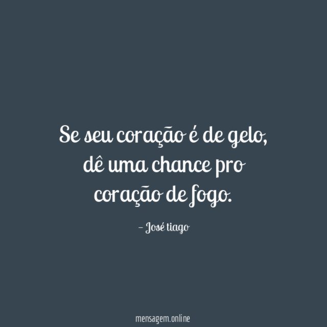 Se seu coração é de gelo
