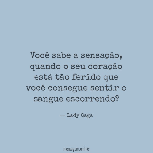 Você sabe a sensação