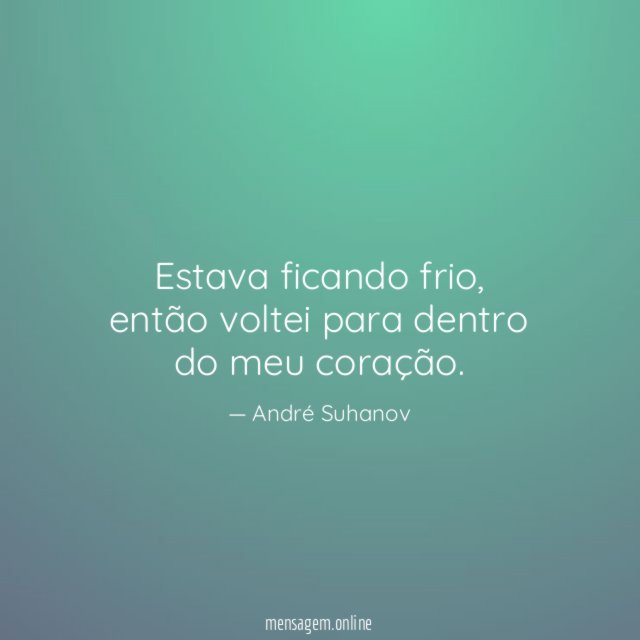 Estava ficando frio