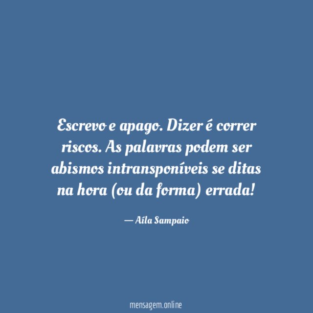 Escrevo e apago
