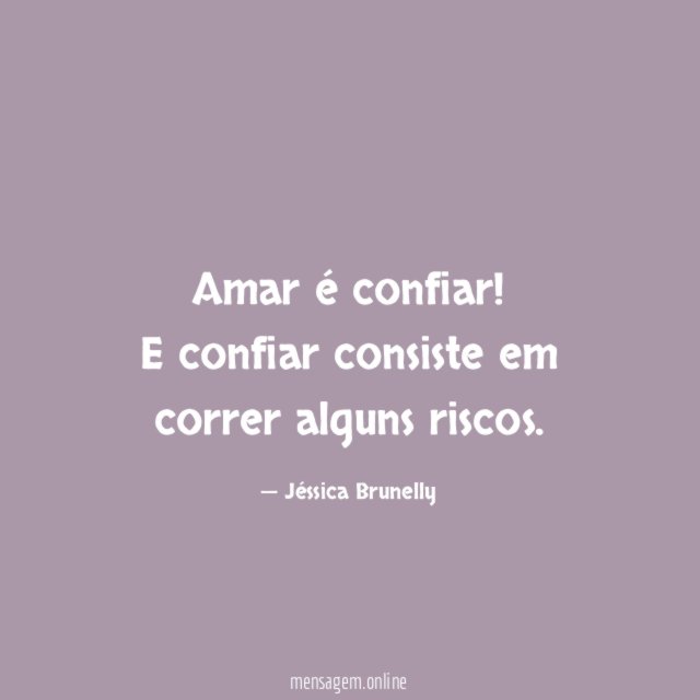 Amar é confiar
