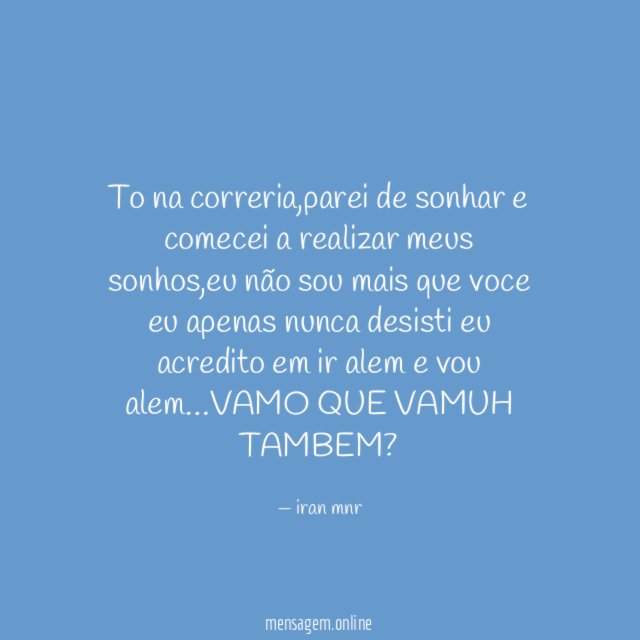 To na correria