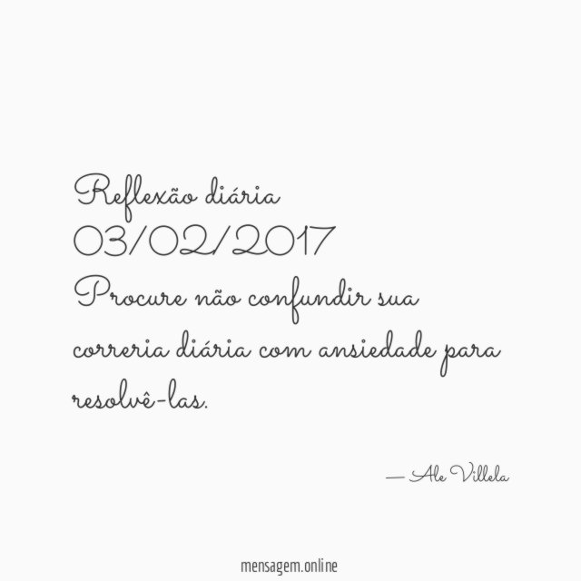 Reflexão diária 03/02/2017