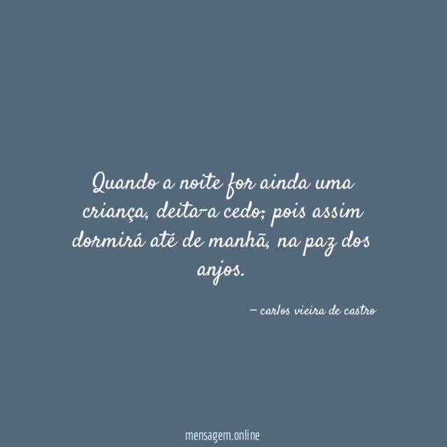 Quando a noite for ainda uma criança