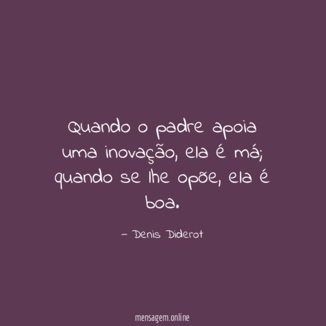 Quando o padre apoia uma inovação