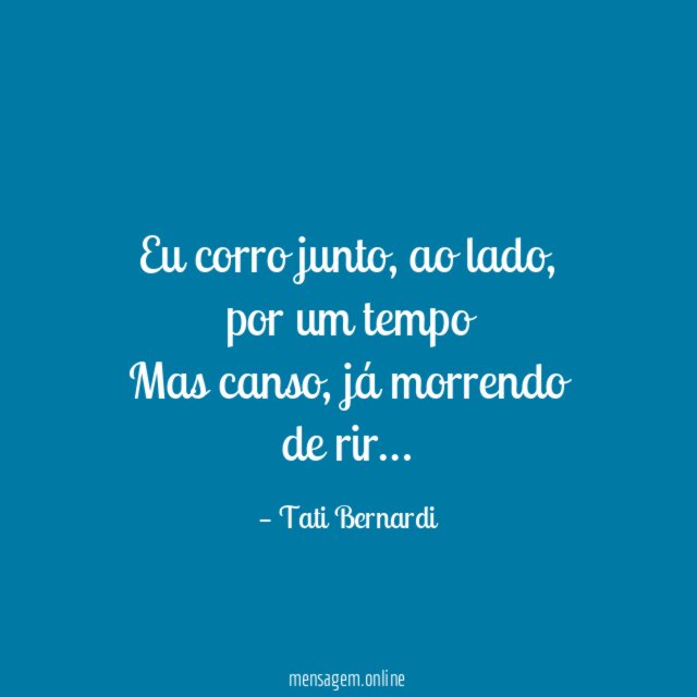 Eu corro junto