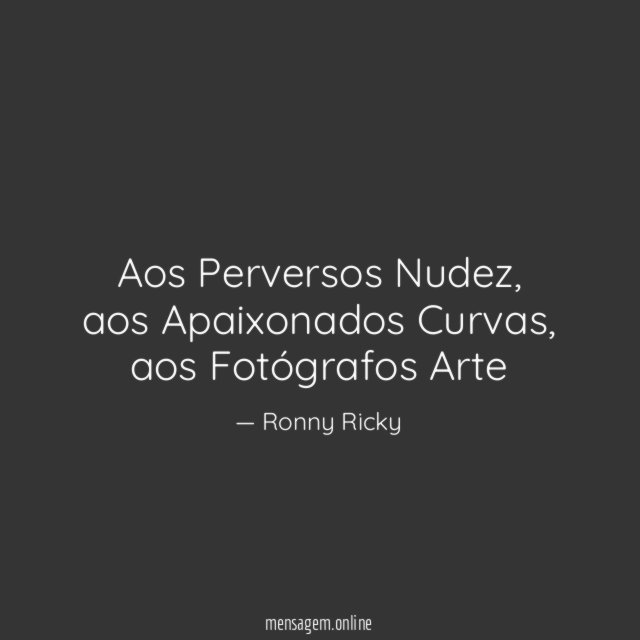 Aos Perversos Nudez