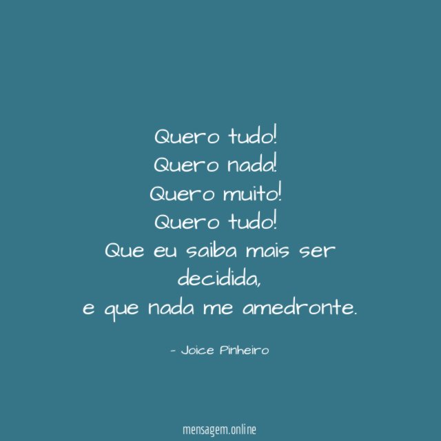 Quero tudo