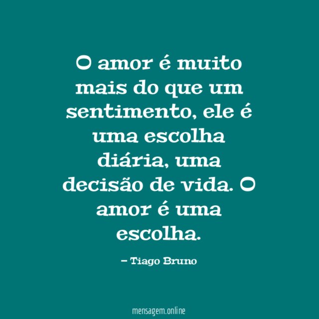 O amor é muito mais do que um sentimento