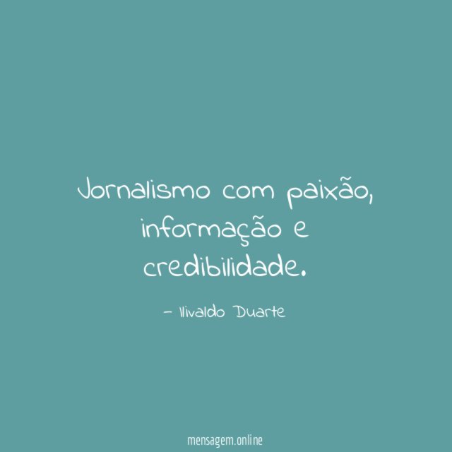 Jornalismo com paixão